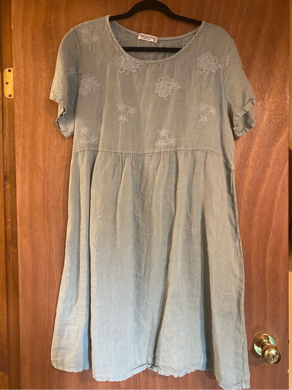 Light Blue Embroidered Summer Dress